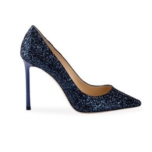 NWT Jimmy Choo Romy Glitter Pumps